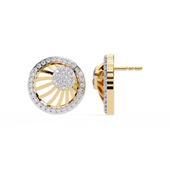0.37 Carat Celestia Eclipse Charm Round Lab-Grown Diamond Stud Earrings