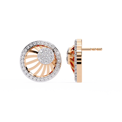 0.37 Carat Celestia Eclipse Charm Round Lab-Grown Diamond Stud Earrings