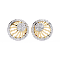 0.37 Carat Celestia Eclipse Charm Round Lab-Grown Diamond Stud Earrings