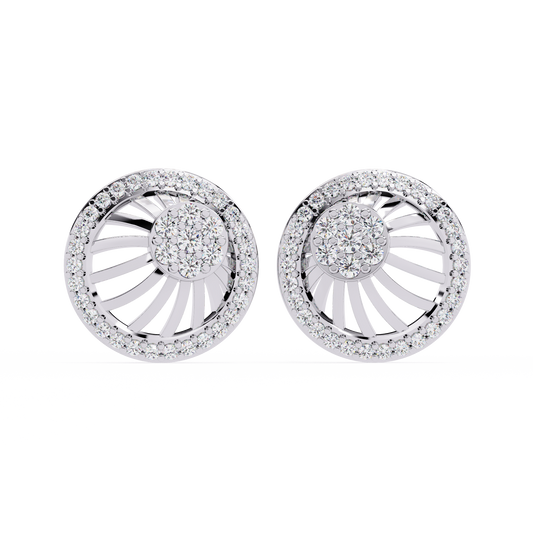 0.37 Carat Celestia Eclipse Charm Round Lab-Grown Diamond Stud Earrings