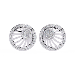 0.37 Carat Celestia Eclipse Charm Round Lab-Grown Diamond Stud Earrings