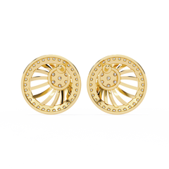 0.37 Carat Celestia Eclipse Charm Round Lab-Grown Diamond Stud Earrings