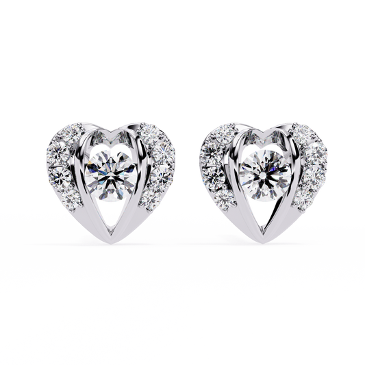 0.74 Carat Round Lab-Grown Diamond Stud Earrings (Pair)