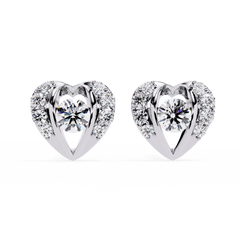 0.74 Carat Round Lab-Grown Diamond Stud Earrings (Pair)