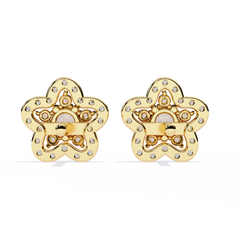 0.87 Carat Round Lab-Grown Diamond Stud Earrings in 14K White Gold (Pair)