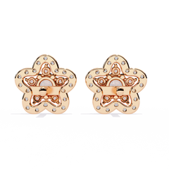 0.87 Carat Round Lab-Grown Diamond Stud Earrings in 14K White Gold (Pair)