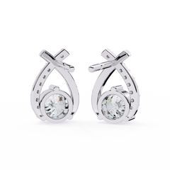 1.26 Carat Round Lab-Grown Diamond Solitaire Stud Earrings (Pair)