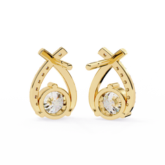 1.26 Carat Round Lab-Grown Diamond Solitaire Stud Earrings (Pair)