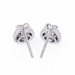 1.26 Carat Round Lab-Grown Diamond Solitaire Stud Earrings (Pair)