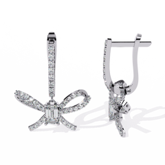 0.88 Carat Moissanite Butterfly Earrings