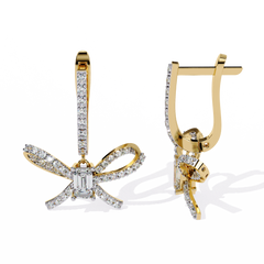 0.88 Carat Moissanite Butterfly Earrings