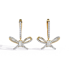 0.88 Carat Moissanite Butterfly Earrings
