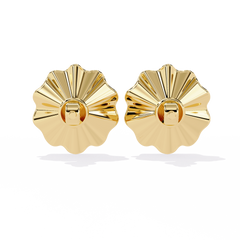 0.06 Carat Solitairekart Golden Bloom Natural Diamond Earrings – H Color, VS-SI Clarity