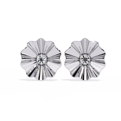 0.06 Carat Solitairekart Golden Bloom Natural Diamond Earrings – H Color, VS-SI Clarity
