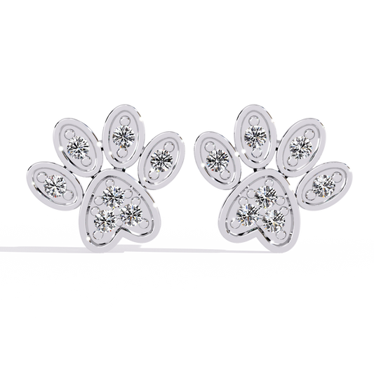 0.18 Carat Solitairekart Pawfect Spark Natural Diamond Earrings – HI Color, VS-SI Clarity