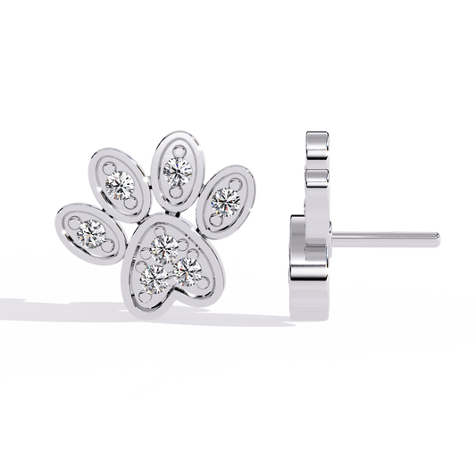 0.18 Carat Solitairekart Pawfect Spark Natural Diamond Earrings – HI Color, VS-SI Clarity