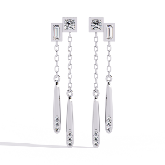 0.66 Carat Solitairekart Celestial Drizzle Natural Diamond Earrings – HI Color, VS-SI Clarity