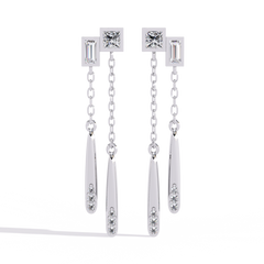 0.66 Carat Solitairekart Celestial Drizzle Natural Diamond Earrings – HI Color, VS-SI Clarity