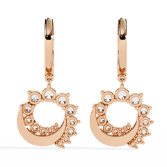 Crescent Moon Diamond Earrings