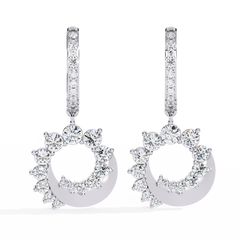 Crescent Moon Diamond Earrings