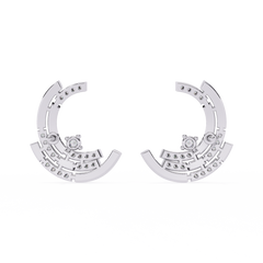 Crescent Moon Diamond Earrings – "Pendientes de Media Luna con Diamantes"