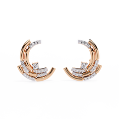 Crescent Moon Diamond Earrings – "Pendientes de Media Luna con Diamantes"