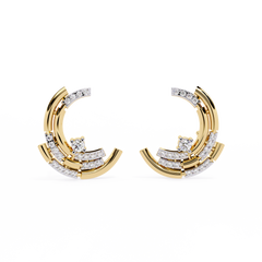 Crescent Moon Diamond Earrings – "Pendientes de Media Luna con Diamantes"