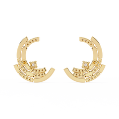 Crescent Moon Diamond Earrings – "Pendientes de Media Luna con Diamantes"