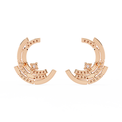 Crescent Moon Diamond Earrings – "Pendientes de Media Luna con Diamantes"