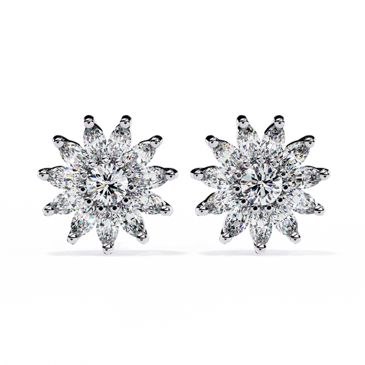 1.31 Carat Round Lab-Grown Diamond Stud Earrings (Pair)
