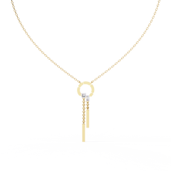 Anek | Elegant Diamond Pendant with Round, Princess & Baguette Cuts 0.38Carat