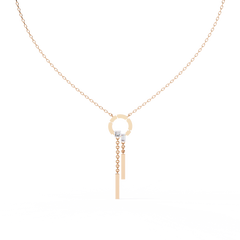 Anek | Elegant Diamond Pendant with Round, Princess & Baguette Cuts 0.38Carat