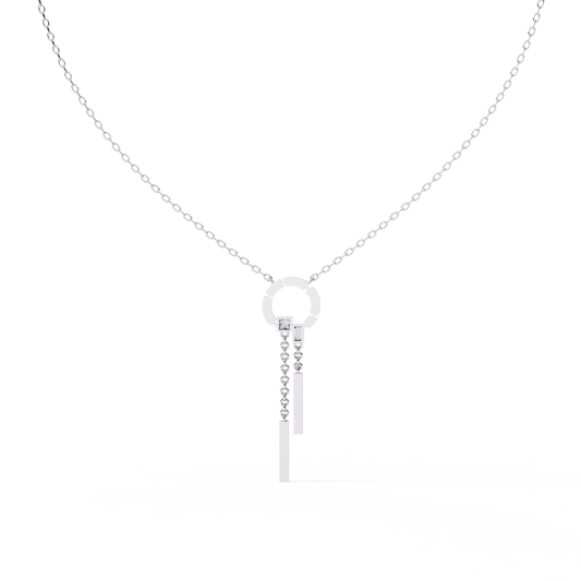 Anek | Elegant Diamond Pendant with Round, Princess & Baguette Cuts 0.38Carat