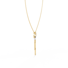 Anek | Elegant Diamond Pendant with Round, Princess & Baguette Cuts 0.38Carat