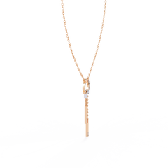 Anek | Elegant Diamond Pendant with Round, Princess & Baguette Cuts 0.38Carat