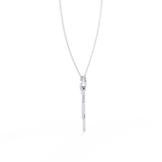 Anek | Elegant Diamond Pendant with Round, Princess & Baguette Cuts 0.38Carat
