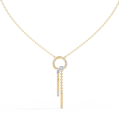 Anek | Elegant Diamond Pendant with Round, Princess & Baguette Cuts 0.38Carat