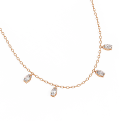 Elegant LGD Oval-Cut Stone Diamond Necklace 1.45Carat