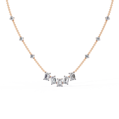 Elegant LGD Necklace with Round-Cut Lab-Grown Diamond 3.28Carat