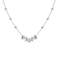 Elegant LGD Necklace with Round-Cut Lab-Grown Diamond 3.28Carat