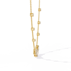 Elegant LGD Necklace with Round-Cut Lab-Grown Diamond 3.28Carat