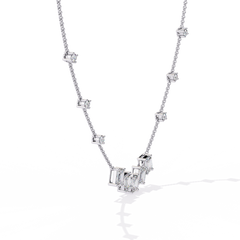 Elegant LGD Necklace with Round-Cut Lab-Grown Diamond 3.28Carat