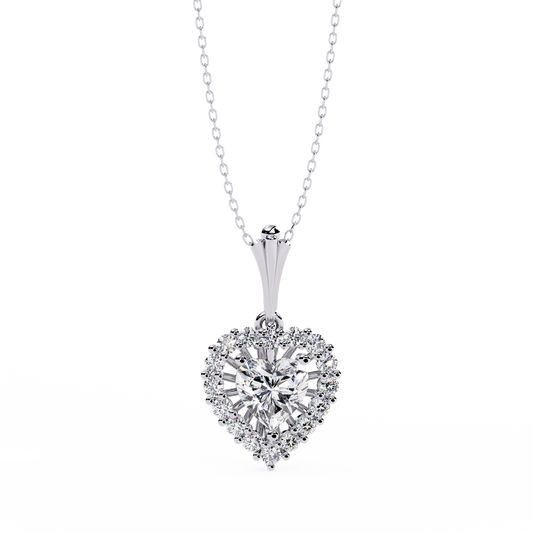 Anek | Timeless Heart pendant with round solitaire 0.93Carat