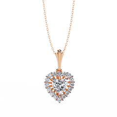 Anek | Timeless Heart pendant with round solitaire 0.93Carat
