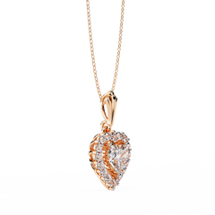 Anek | Timeless Heart pendant with round solitaire 0.93Carat