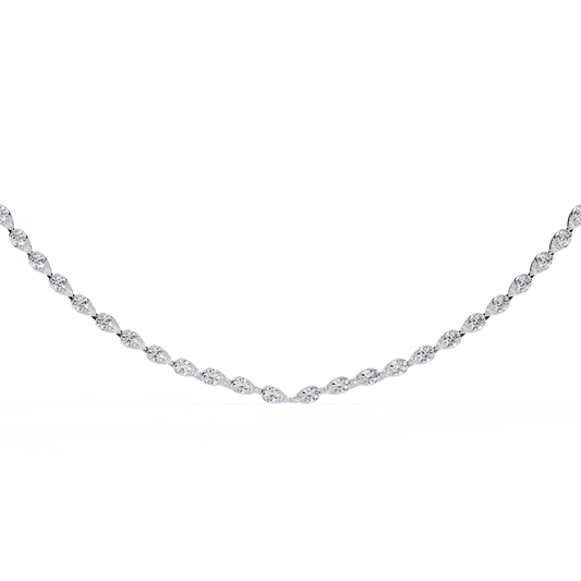 Sutra | Elegant Round Diamond Tennis Necklace 4.83Carat