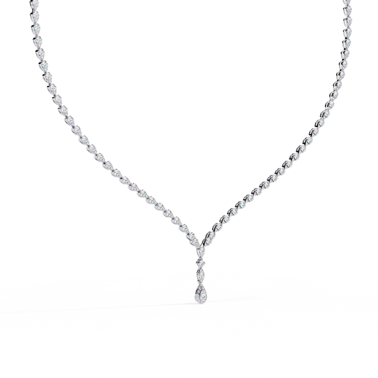WOKE™ | Pear-Cut Diamond Drop Y-Necklace 5.51Carat