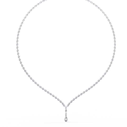 WOKE™ | Pear-Cut Diamond Drop Y-Necklace 5.51Carat