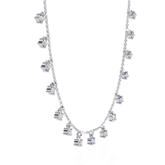 Solitairekart | Dangling Natural Diamond Necklace – HI Color, VS-SI Clarity 0.88Carat