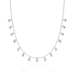 Solitairekart | Dangling Natural Diamond Necklace – HI Color, VS-SI Clarity 0.88Carat